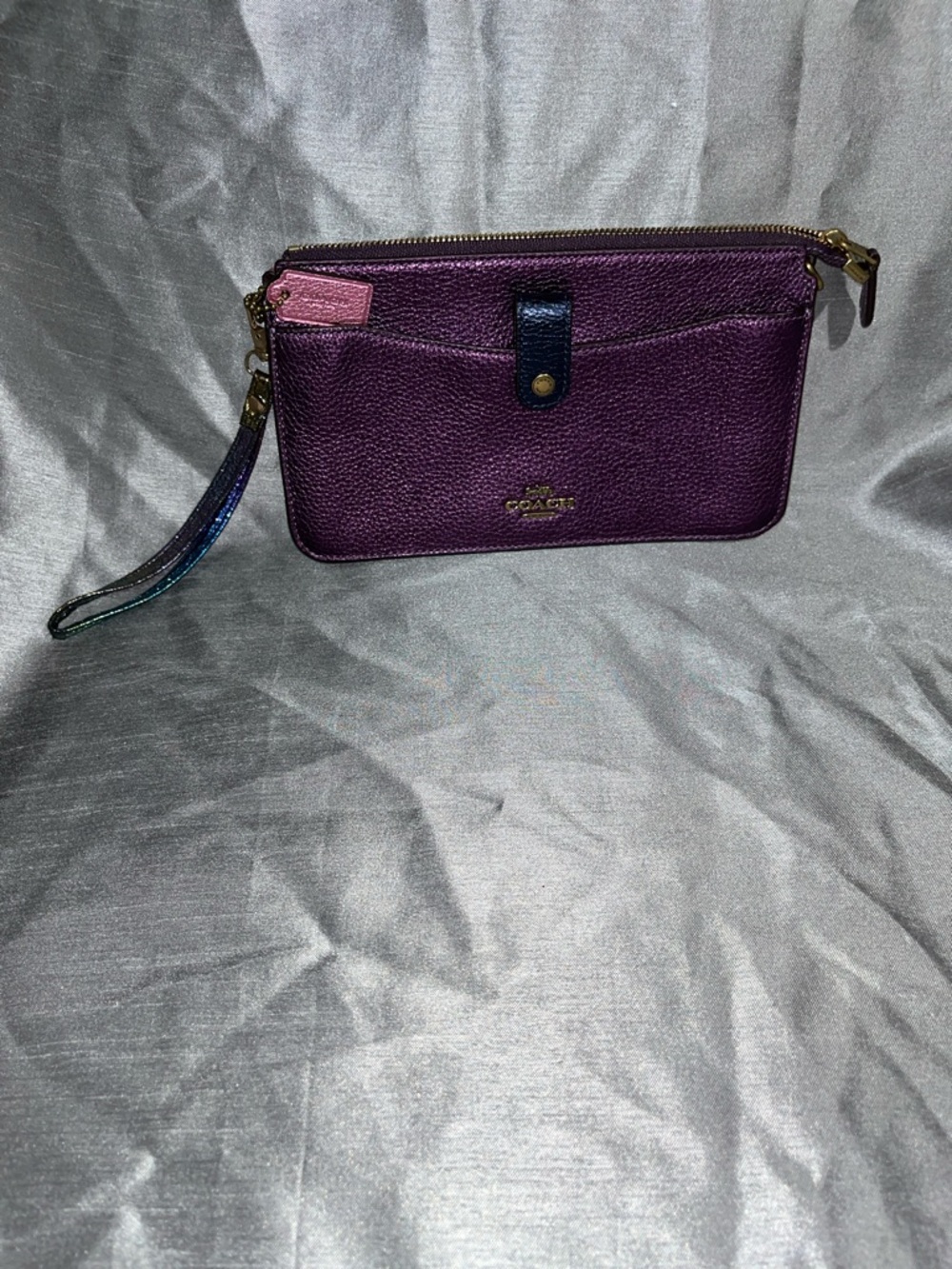 Metallic Coach Wristlet